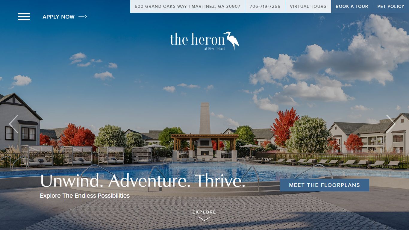1, 2 and 3 Bedroom Apartments - Martinez, GA Apartments - The Heron at ...